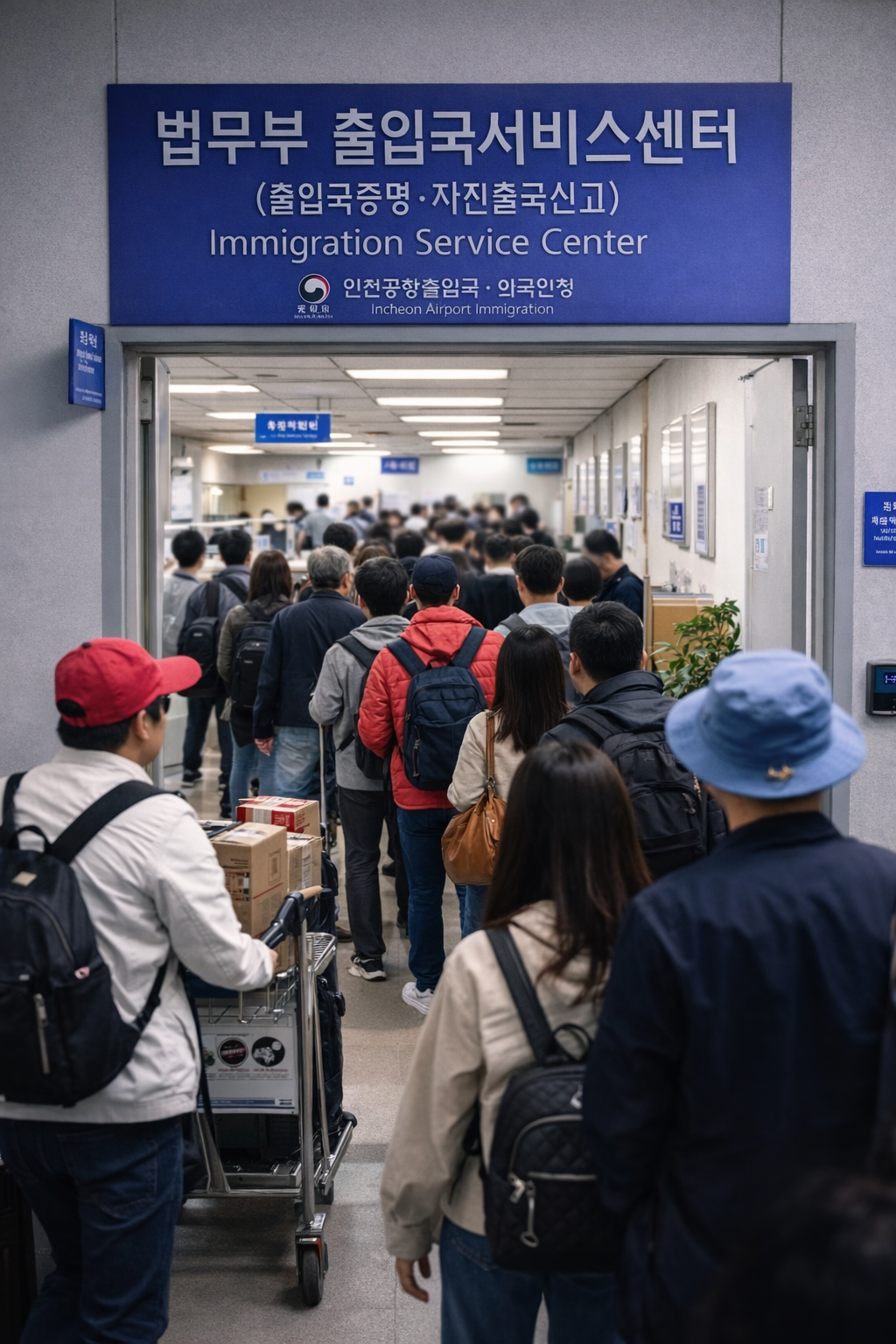 Immigration office waiting area in Incheon